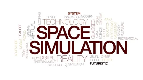 Space simulation animated word cloud, text design animation. Kinetic typography. Stock Footage 81740052