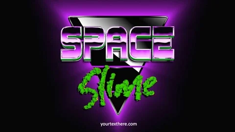 Space Slime Sci-fi Retro Title Opener After Effects stock