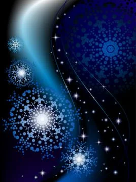 Space snowflakes Illustrazione stock
