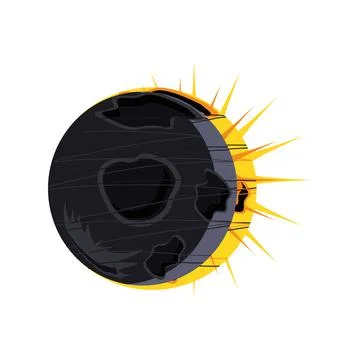 Space solar eclipse natural astronomical phenomenon Stock Illustration