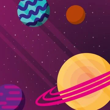 Space solar system concept Stock Illustration