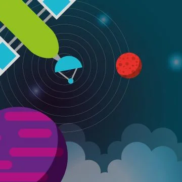 Space solar system concept Stock Illustration