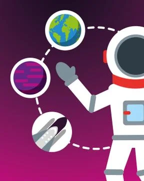 Space solar system concept Stock Illustration