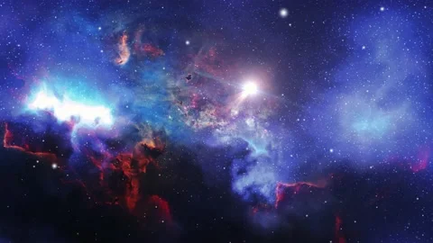 space, sparkling colorful nebula clouds ... | Stock Video | Pond5