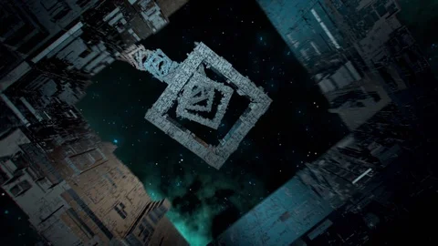 Space Square Portal ride 库存影片 103804929