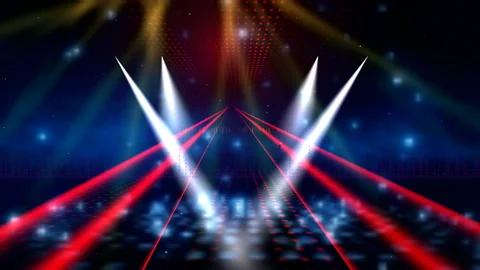 Space of Stage. Laser and Light Lighting Stock Footage 286296451