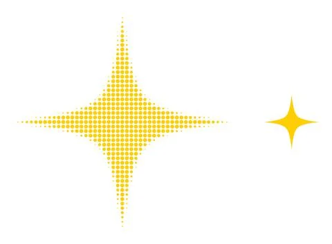Space Star Halftone Dot Icon Stock Illustration