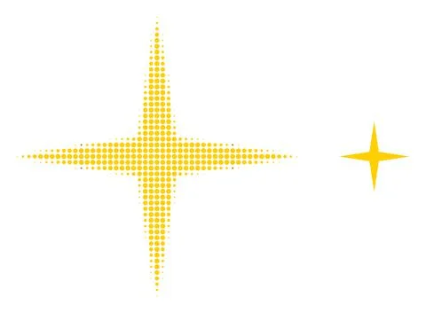 Space Star Halftone Dotted Icon Stock Illustration