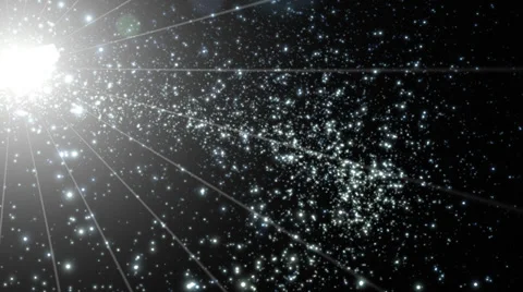 Space star intro for 1 title - CG HD Stock Footage 27430456