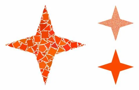 Space star Mosaic Icon of Bumpy Parts Stock Illustration