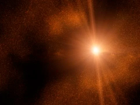 Space - starfield - sun Stock Illustration
