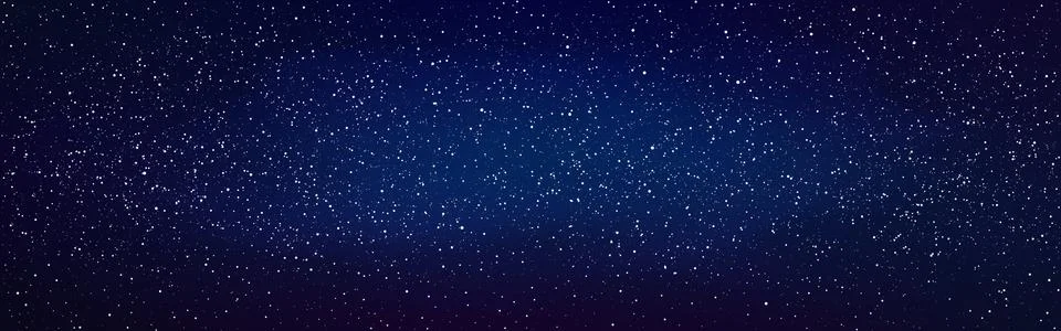 Space starry backdrop. Deep cosmic wallpaper. Wide cosmos with shining stars. Illustrazione stock