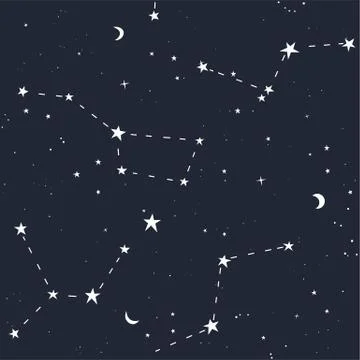 Space stars seamless pattern Иллюстрация