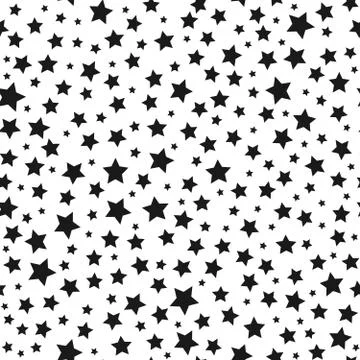 Space stars vector seamless background Stock Illustration