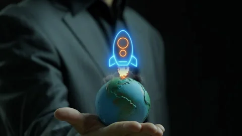 Space, startup, creative idea, business, innovation and technology. Stock Footage 276489234