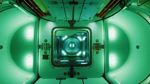Space station and electronics technology concept Stock Footage 270144430