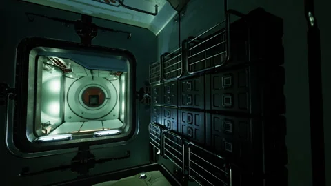 Space station and electronics technology concept Stock Footage 273204604