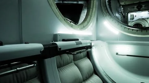 Space station and electronics technology concept Stock Illustration