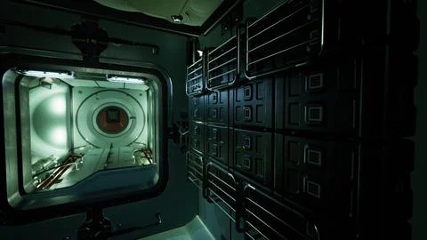 Space station and electronics technology concept Stock Illustration