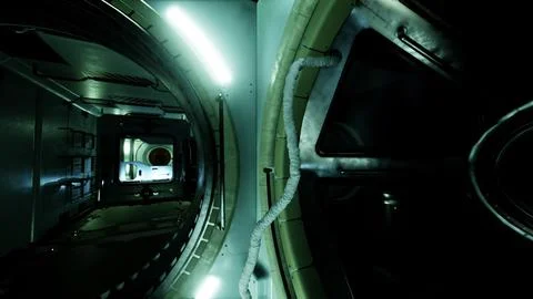 Space station and electronics technology concept 스톡 일러스트