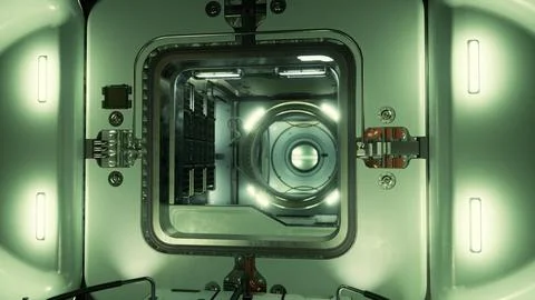 Space station and electronics technology concept 스톡 일러스트