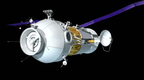 Space Station. Artificial satellite in low Earth orbit. Stock Footage 34342338