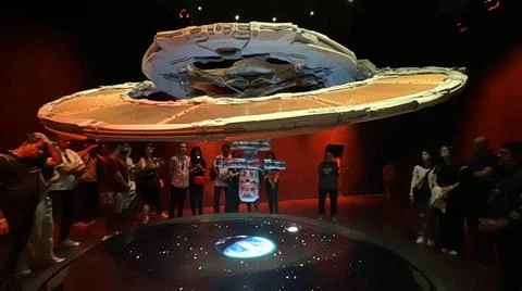 Space Station Command Center exhibit at the Museum of the Future in Dubai,... Stock Photos