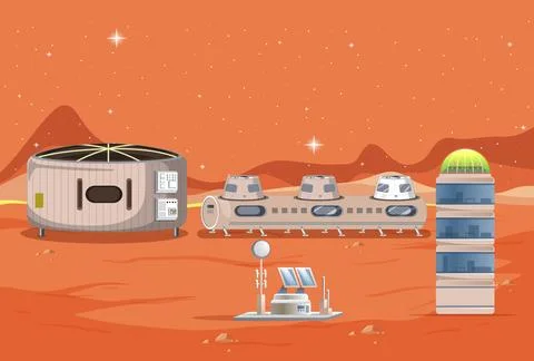 Space Station Concept Illustration Stock-Illustration