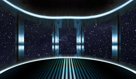 Space Station Control Room Interior Animation Stock Footage 307907907