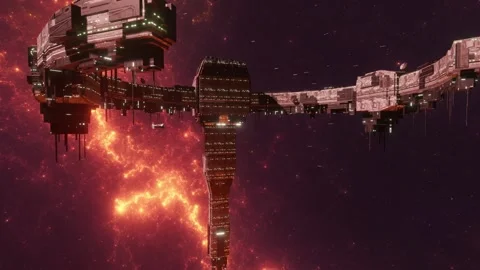 Space station in deep space Stock Footage 270702545