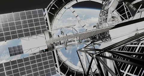 Space station on earth 8k Stock Footage 120779255