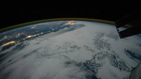 Space Station Earth time lapse Stock Footage 8978486