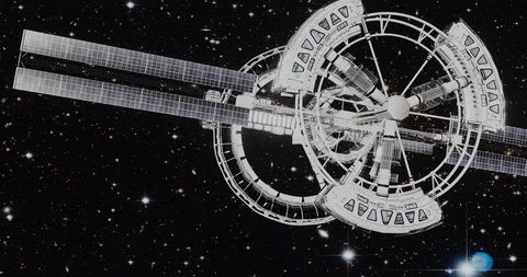 Space station fly into deep universe 8k Stock Footage 120919176