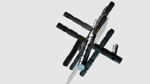 Space station flying in space, the concept of space technology development. v Stock Footage 221242091