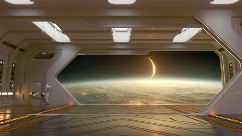 Space station hangar interior Stock Footage 310314848