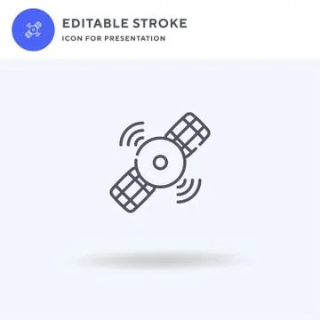 Space Station icon vector, filled flat sign, solid pictogram isolated on white Stock Illustration