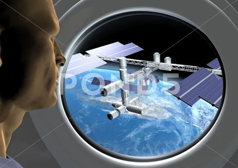 Space station Stock Illustration
