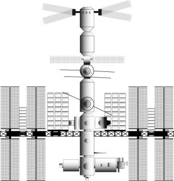 Space station Stock Illustration