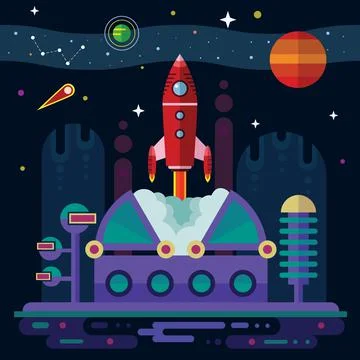 Space station Stock Illustration