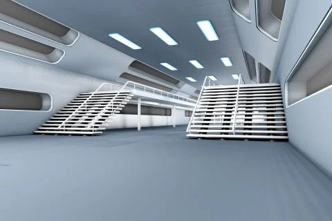 Space station interior Stock Illustration