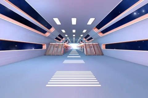 Space station Interior. Stock Illustration