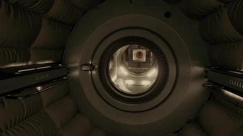 Space station interior in space Stock Illustration