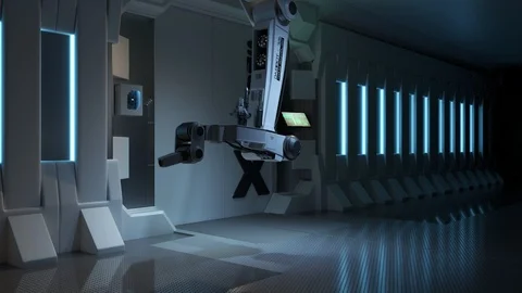 "Space station maintenance done by robotic arm with multitool function. 4K HD" Stock Footage 94713435