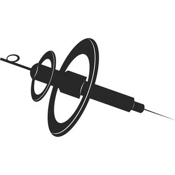 A space station with multiple gravity wheels. Vector illustration. Stock Illustration