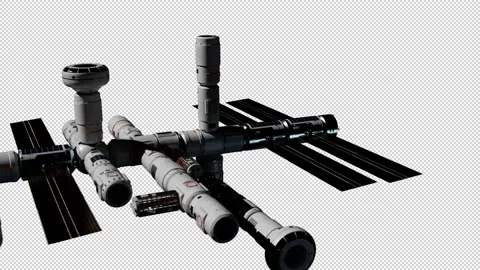 The space station in orbit. the concept of space technology of the near futur 스톡 동영상 219807530