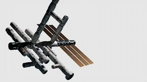The space station in orbit. the concept of studying the planets and satellite Stock Footage 239537480