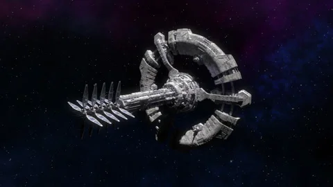 Space Station in Outer Space. Stock Footage 153761368