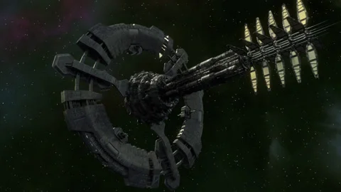 Space Station in Outer Space. Stock Footage 153919925