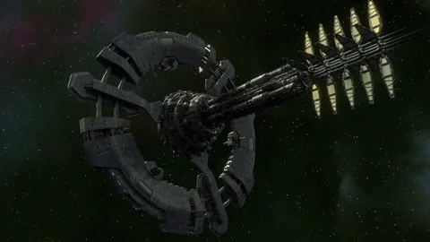 Space Station in Outer Space. Stock Footage 153919926