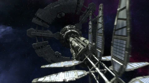 Space Station in Outer Space. Stock Footage 154542199
